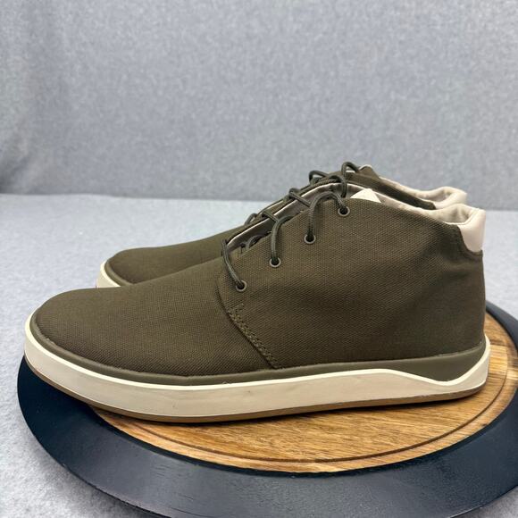 Olukai Papaku Boots Men’s Size 13 Olive Green Casual Canvas Shoes - Picture 3 of 7